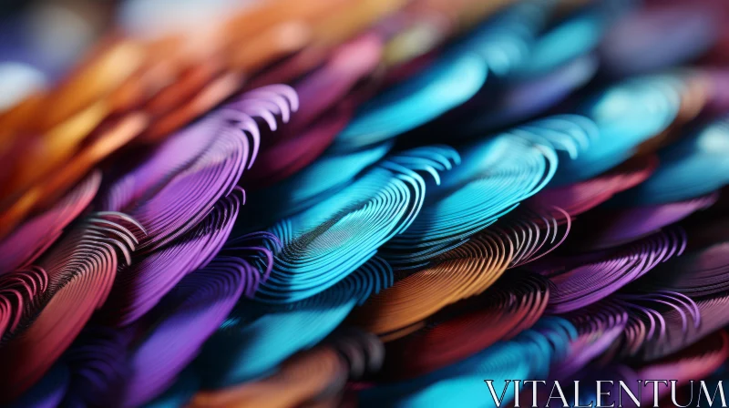 Abstract Paper Art in Vibrant Hues and Metallic Finish AI Image