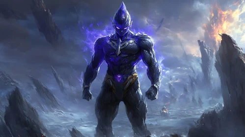 Fantasy Warrior with Magic Aura