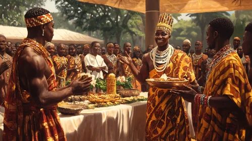 Traditional African Gathering Artwork