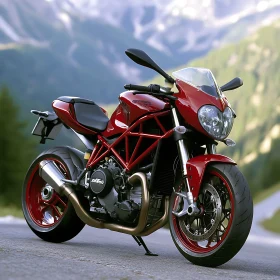 Crimson Motorcycle Mountain Getaway