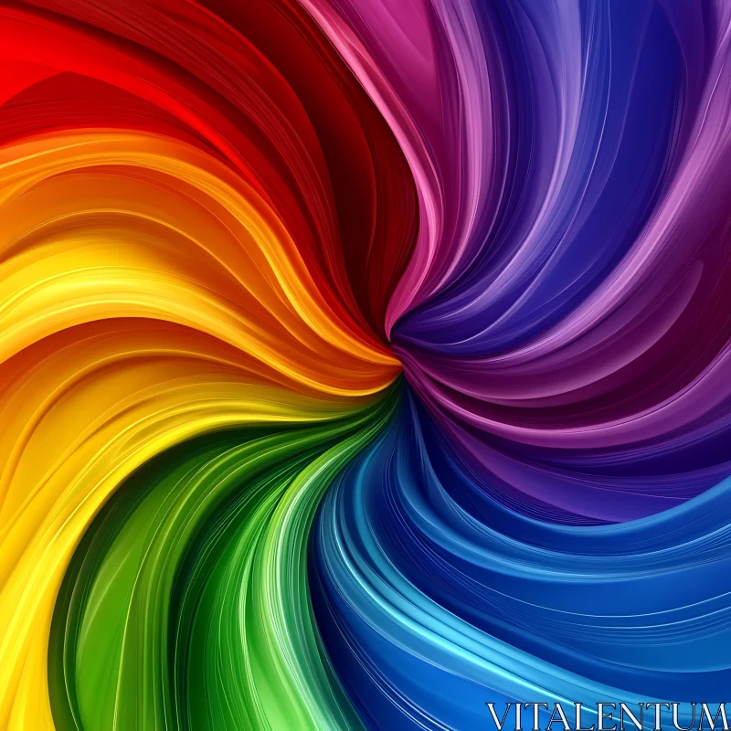 AI ART Chromatic Vortex: Abstract Color Swirl