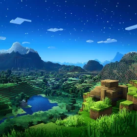 Blocky Minecraft Landscape