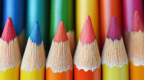 Macro Photo of Multicolored Pencils