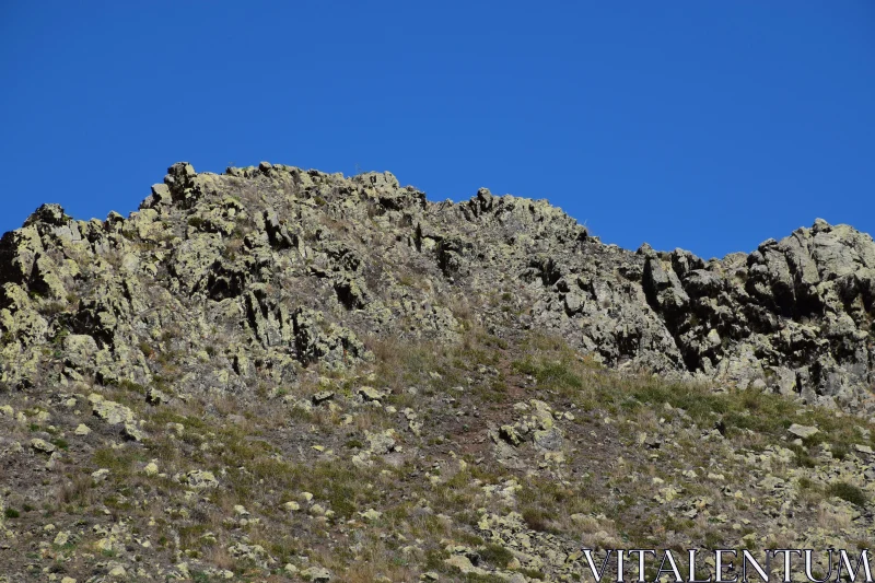 Geological Beauty Against Blue Free Stock Photo