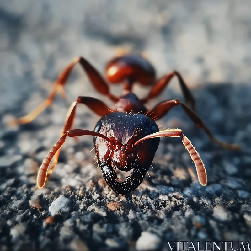 Close-Up Image of an Ant AI Image