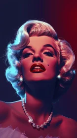 Vintage Glamour of Marilyn Monroe in Iconic Style