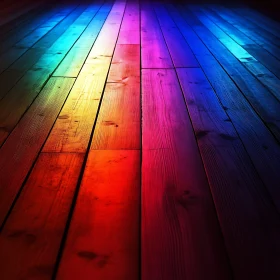 Colorful Wooden Floor Art