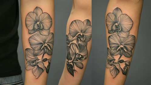 Orchid Flower Forearm Tattoo Design