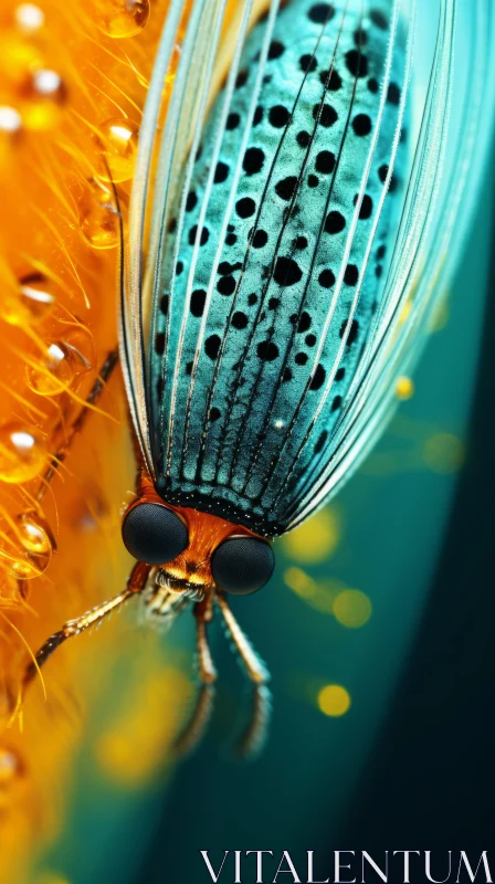 Intricate Close-up of Colorful Insect - A Nature-Inspired Imagery AI Image