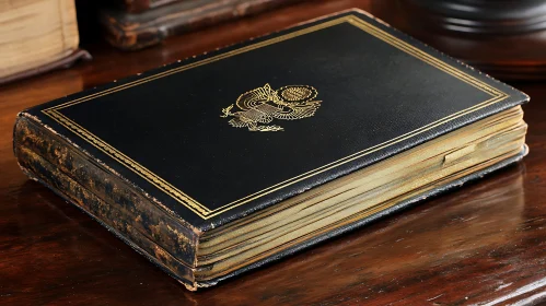 Vintage Book on Wooden Table