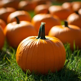 Field of Pumpkins: Autumnal Abundance
