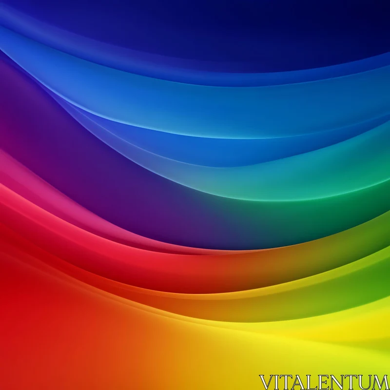 Colorful Gradient Waves AI Image