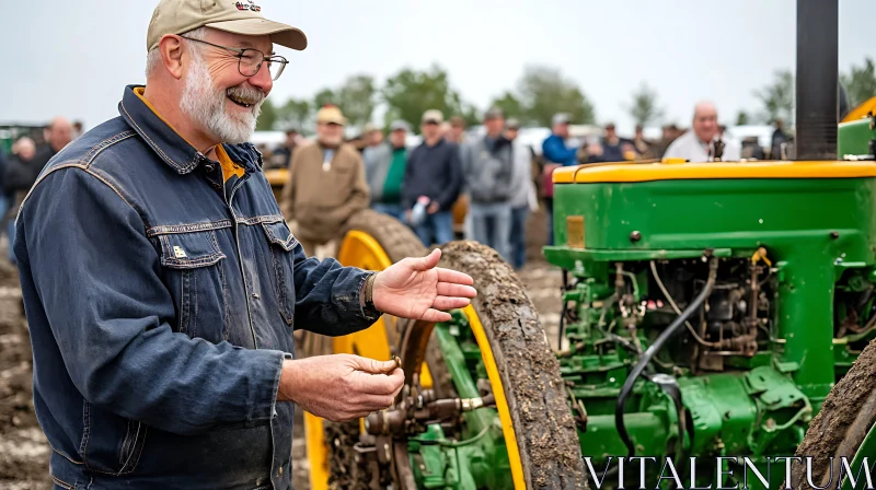 Agricultural Heritage: Tractor Display AI Image