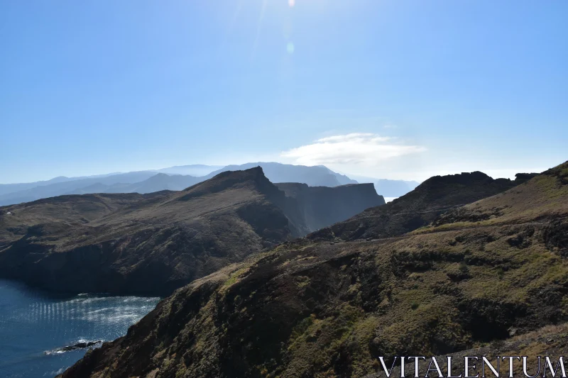 Coastal Cliffs and Open Sky Free Stock Photo