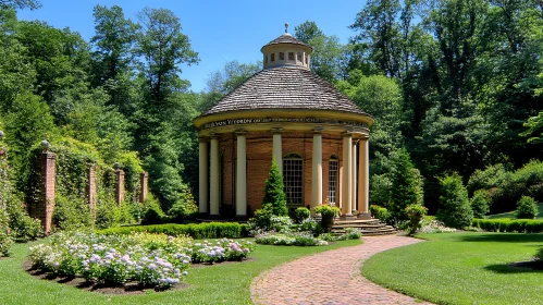 Picturesque Pavilion Surrounded by Greenery