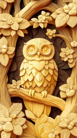 Nature-Inspired Owl Art in Wood