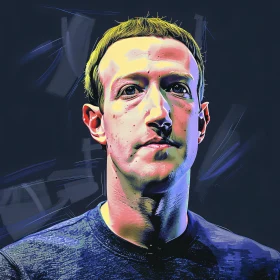 Artistic Rendering of Mark Zuckerberg