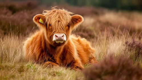 Ginger Highland Cow Portrait