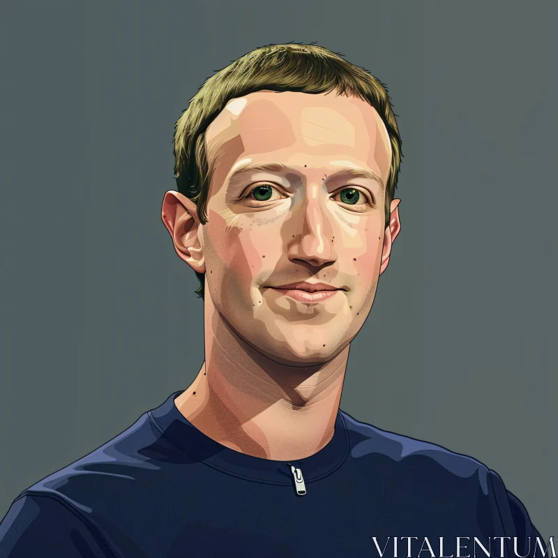 Artistic Depiction of Mark Zuckerberg AI Image