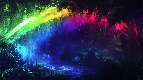 Enchanted Rainbow Forest