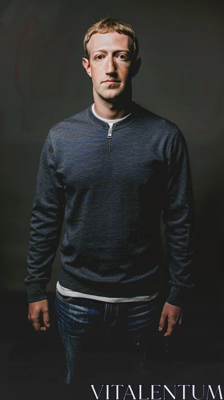 Mark Zuckerberg in Casual Attire AI Image