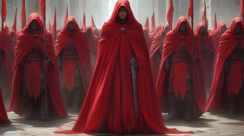 Figures in Red Cloaks: A Fantasy Assembly