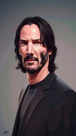 Keanu Reeves Digital Portrait