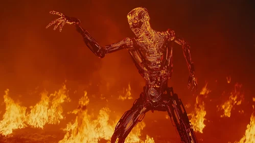 Robot in Flames