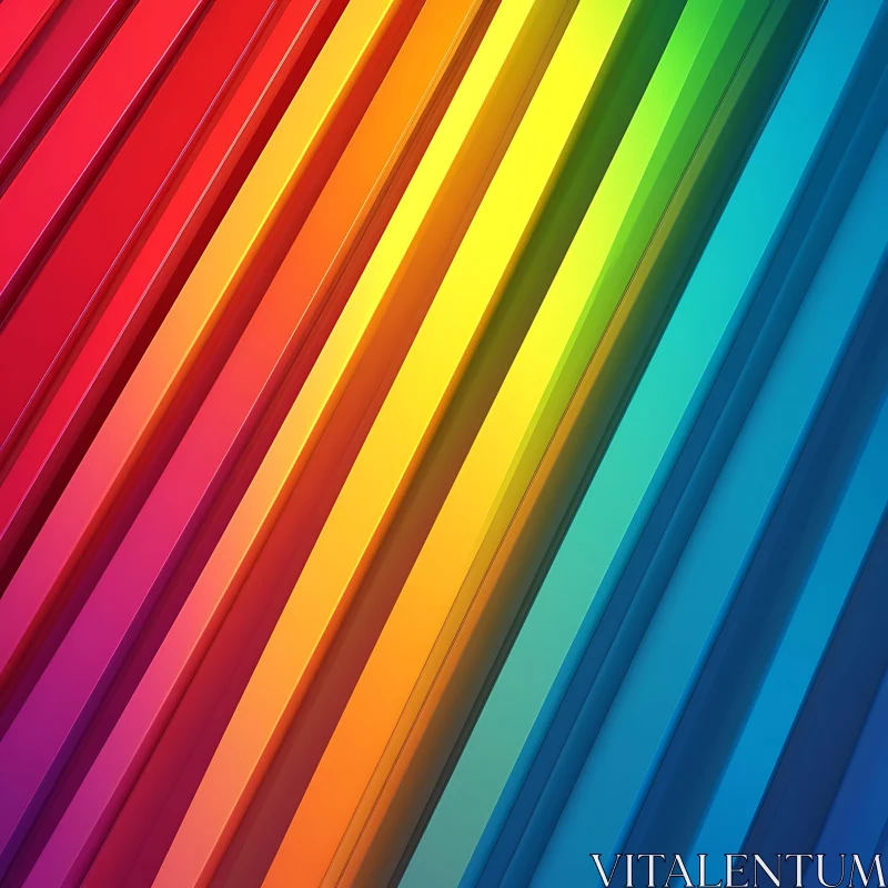 Rainbow gradient lines abstract design AI Image