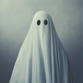 Ghostly Figure in White Sheet