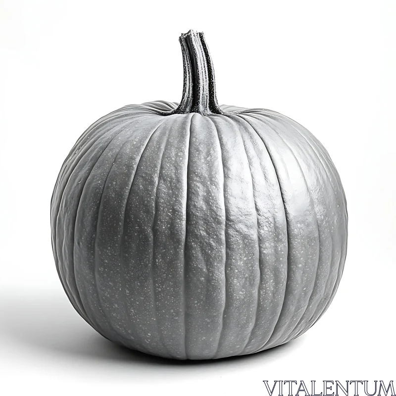 Monochrome Pumpkin Art Print AI Image