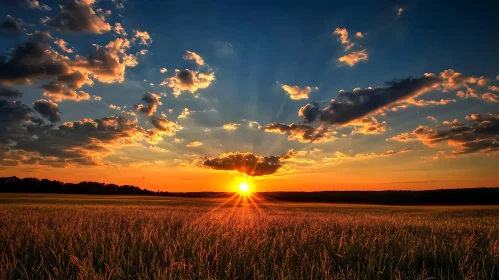 Wheat Field at Sunset