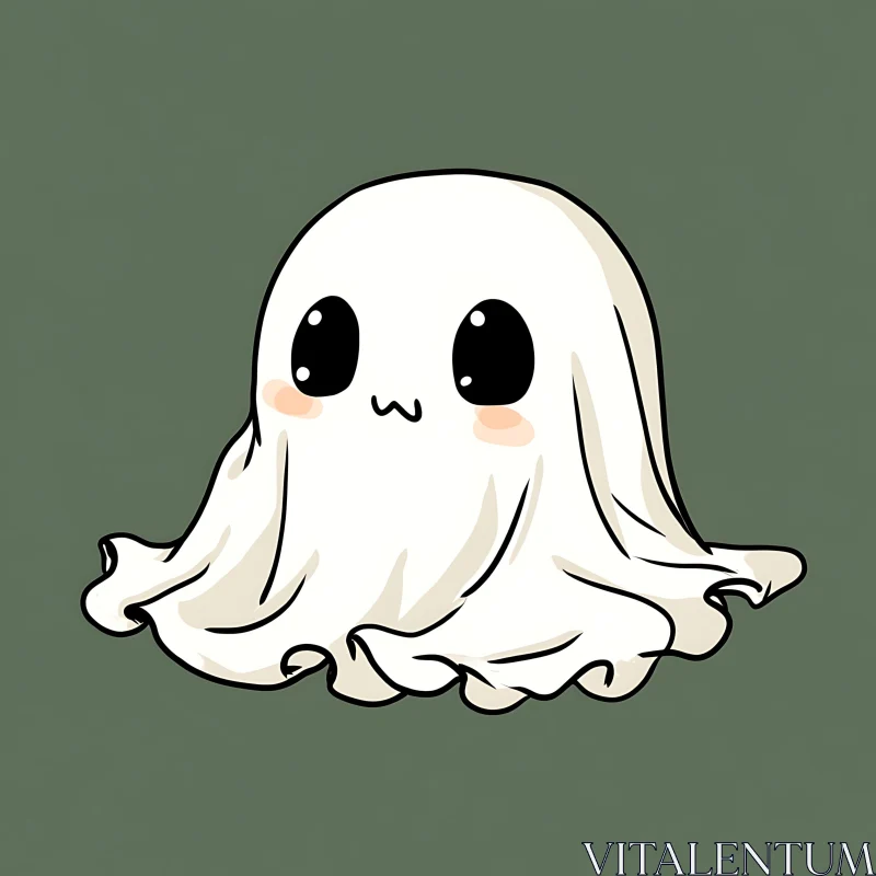 AI ART Spooky and Sweet Ghostly Character