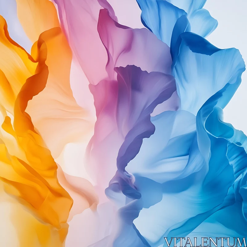 Abstract Flowing Colors Art AI Image