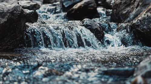 Peaceful Stream with Cascading Waterfall