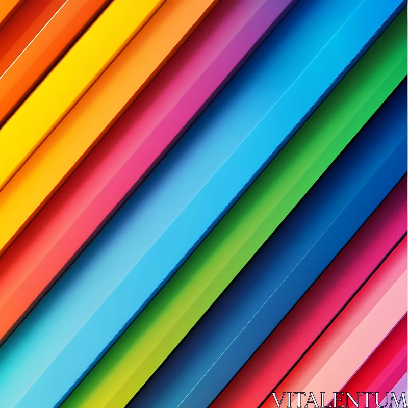 Spectrum of Colors Parallel Lines Art AI Image