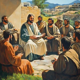 Classical Depiction of a Religious Scene