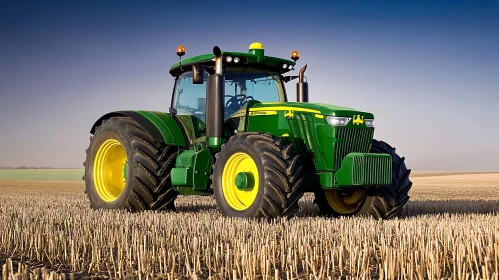 Agricultural Tractor in Field