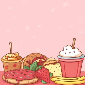 Iconic Sweet Treats Illustration