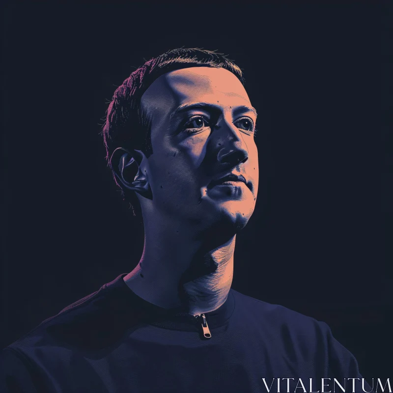 Mark Zuckerberg Artistic Portrait AI Image