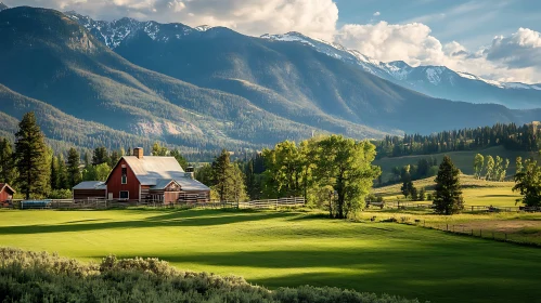 Scenic Mountain View with Rural Home