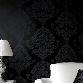 Sophisticated Interior Design with Damask Wallpaper