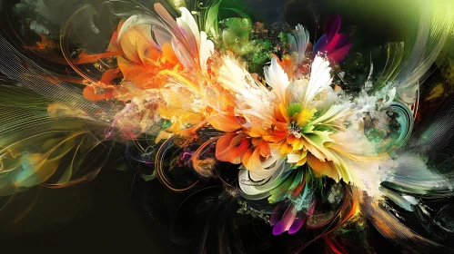 Colorful Abstract Floral Design