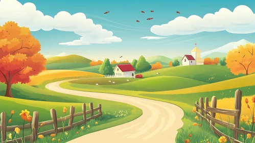 Autumnal Countryside Vista