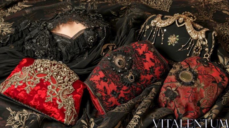 Handmade Women's Handbags and Tiaras | Exquisite Fashion Accessories AI Image