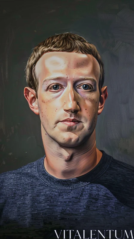 Mark Zuckerberg Lifelike Portrait AI Image