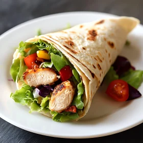 Delicious Grilled Chicken and Veggie Wrap