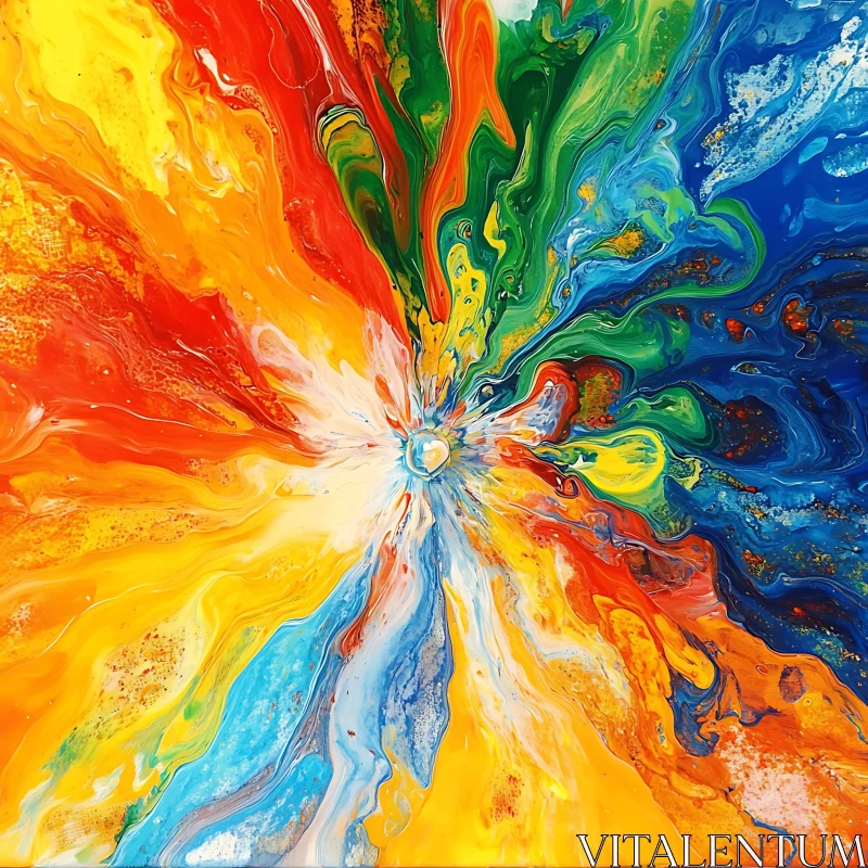 AI ART Energetic Color Explosion Artwork