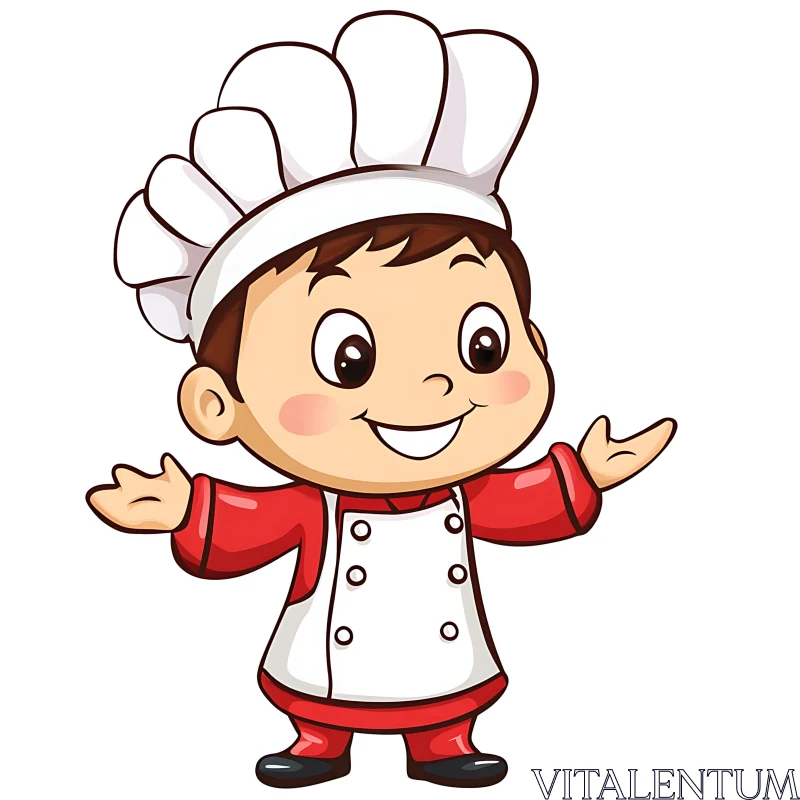 Joyful Chef Character Cartoon AI Image