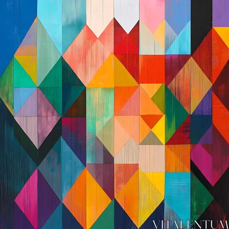 AI ART Colorful Geometric Abstraction